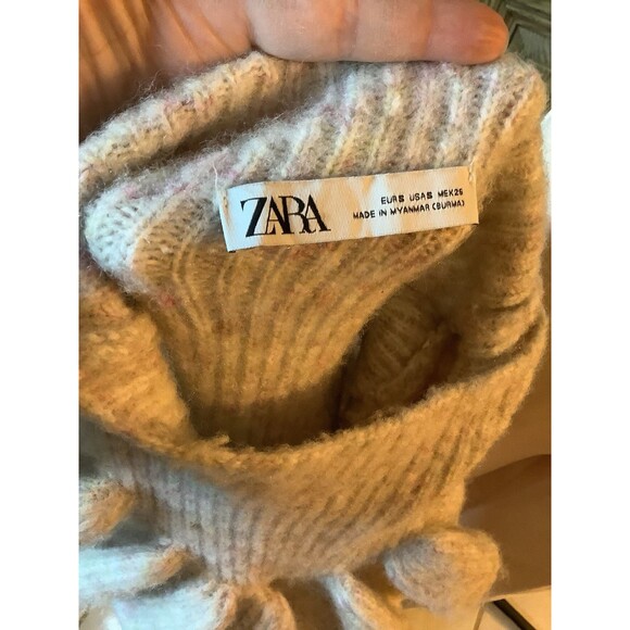 Zara Ribbed Knit Mock Neck Sleeveless Sweater / Anne Taylor The Ankle Trousers - Picture 6 of 9